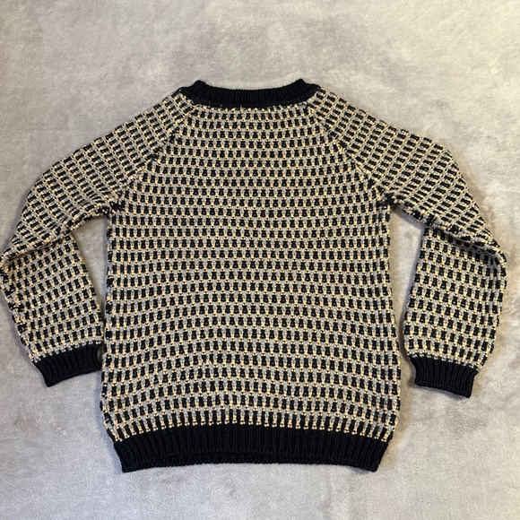 Chunky Wool Sweater Steven Alan Women's Small Nordic Ski Merino Chalet Cozy Rich - Picture 9 of 9